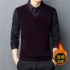 Chenille knitted sweaters for middle-aged and elderly people, men's fleece warm base layer shirts, thickened winter shirts for dads, and grandpa outfits Application Scenario